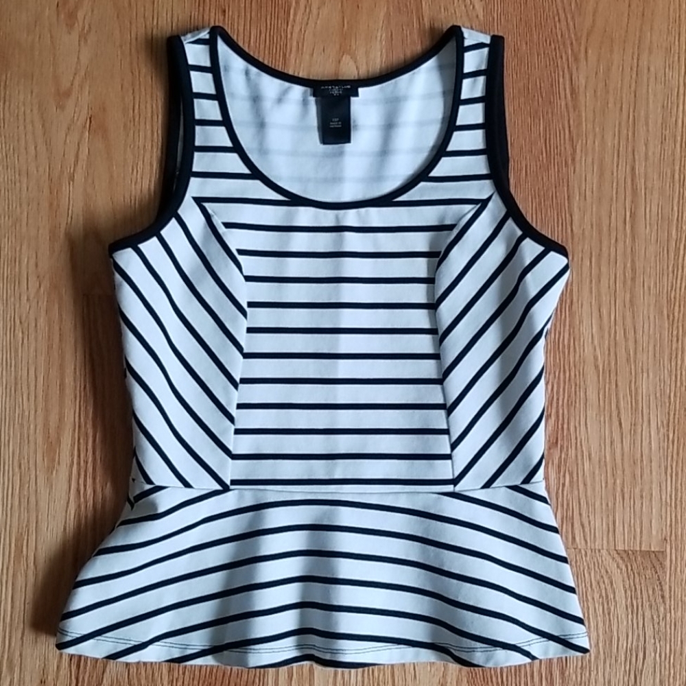 Ann Taylor, Peplum Sleeveless Blouse, Size XS-P